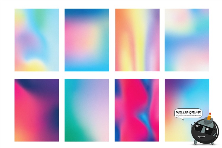 图片[3]-颗粒感噪点渐变纹理未来派复古全息后期合成底纹背景JPG图片素材-设计猿