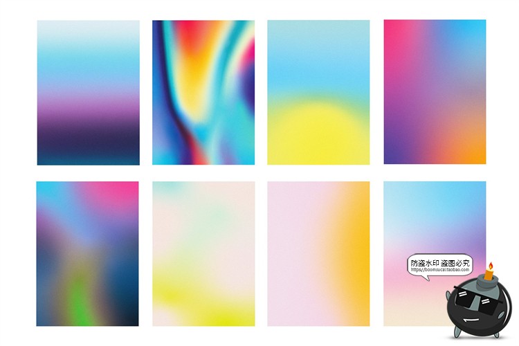 图片[4]-颗粒感噪点渐变纹理未来派复古全息后期合成底纹背景JPG图片素材-设计猿