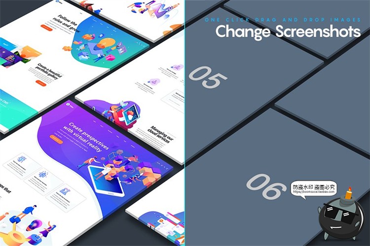 图片[3]-网站网页页面首页效果立体展示演示贴图mockup样机PSD模板PS素材-设计猿
