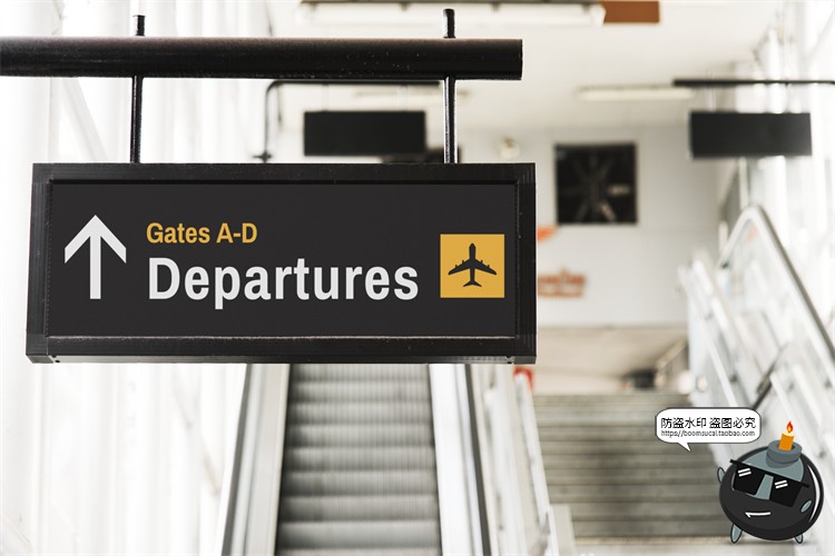 图片[2]-车站商场地铁机场导视系统指示牌指路牌展示样机PSD模板PS素材-设计猿