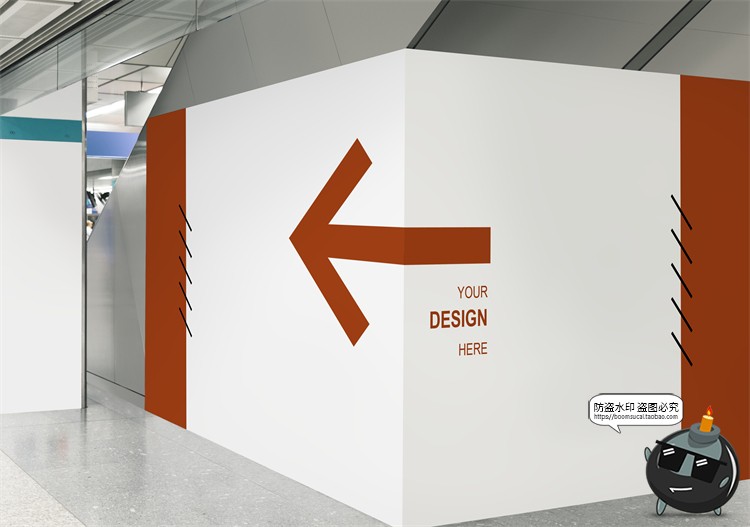 图片[4]-车站商场地铁机场导视系统指示牌指路牌展示样机PSD模板PS素材-设计猿