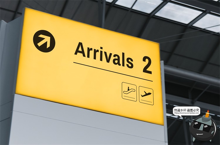 图片[5]-车站商场地铁机场导视系统指示牌指路牌展示样机PSD模板PS素材-设计猿