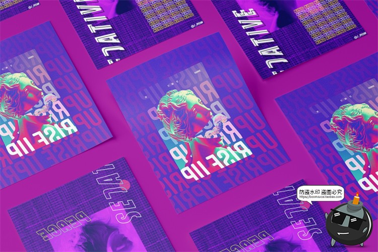 图片[16]-艺术调性海报单页传单作品样机展示mockup智能贴图PSD模板PS素材-设计猿