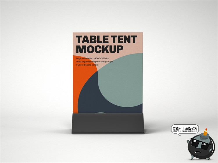 图片[4]-餐厅餐饮桌面摆台立牌支架菜单桌卡提案贴图样机PSD模板PS素材-设计猿