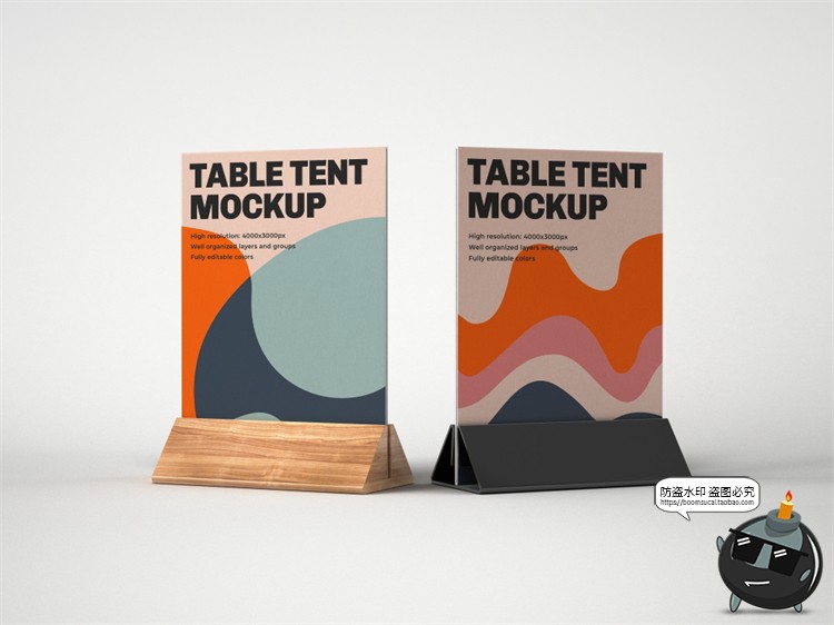 图片[8]-餐厅餐饮桌面摆台立牌支架菜单桌卡提案贴图样机PSD模板PS素材-设计猿