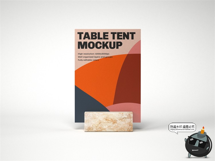 图片[9]-餐厅餐饮桌面摆台立牌支架菜单桌卡提案贴图样机PSD模板PS素材-设计猿