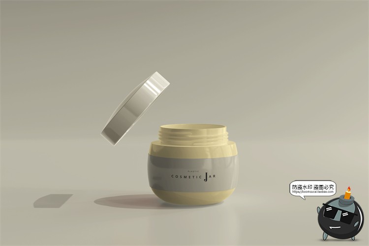 图片[4]-轻奢护肤化妆品面霜包装罐纸盒光影场景展示VI样机PSD模板PS素材-设计猿