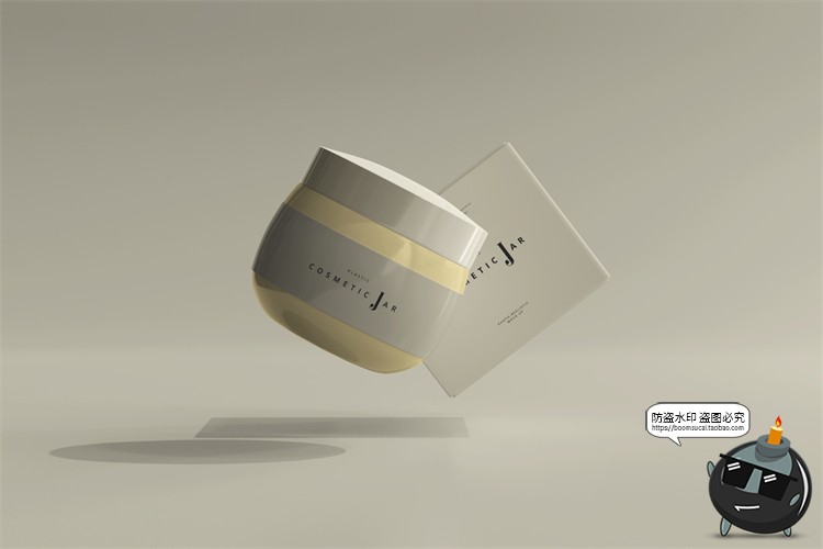 图片[8]-轻奢护肤化妆品面霜包装罐纸盒光影场景展示VI样机PSD模板PS素材-设计猿