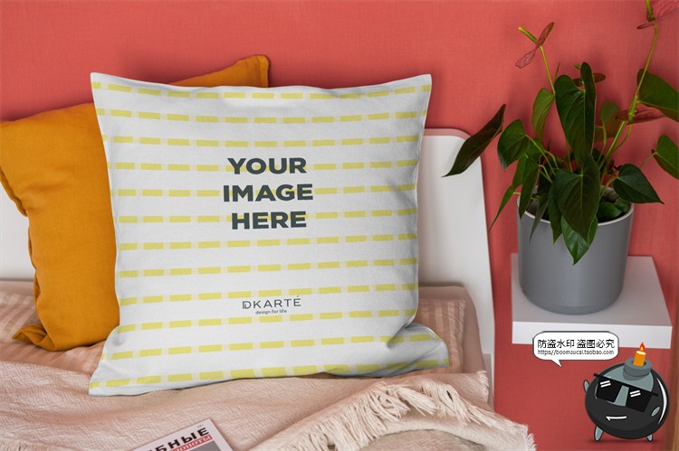 图片[4]-方形抱枕枕头枕套印花效果场景展示贴图Mockup样机PSD模板PS素材-设计猿