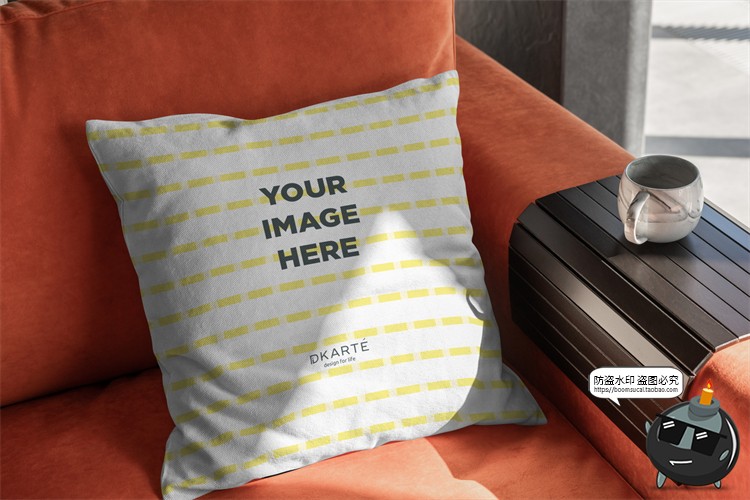 图片[5]-方形抱枕枕头枕套印花效果场景展示贴图Mockup样机PSD模板PS素材-设计猿