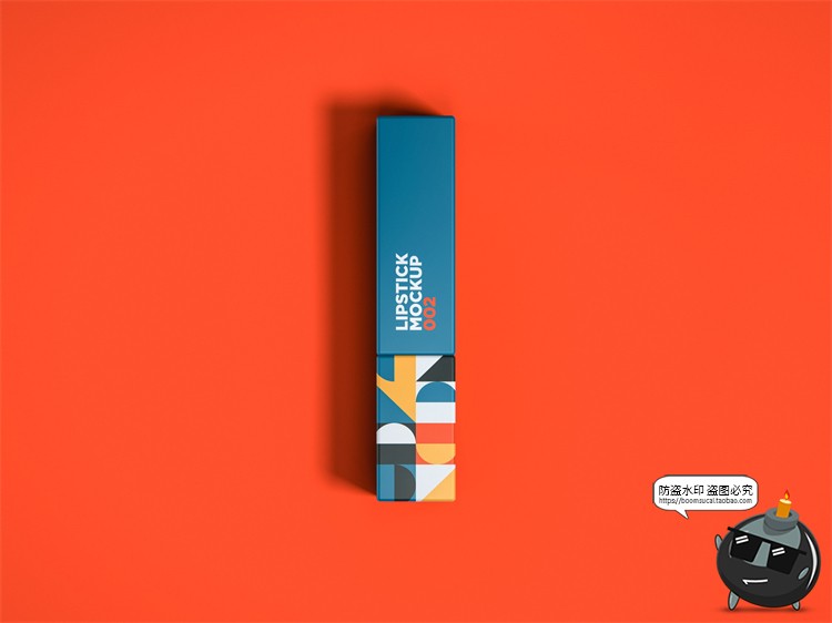 图片[3]-方管口红细长条化妆品外观效果展示智能贴图样机PSD模板PS素材-设计猿