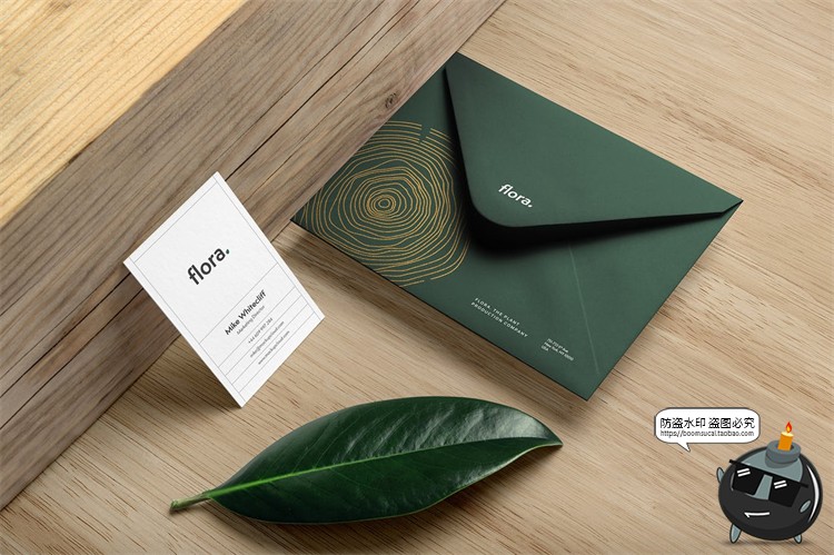 图片[8]-优雅清新邀请函贺卡名片信封信件VI贴图展示效果样机PSD模板素材-设计猿