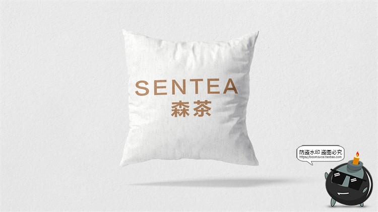 图片[8]-奶茶店品牌连锁VI智能贴图样机logo提案展示效果PSD模板PS素材-设计猿