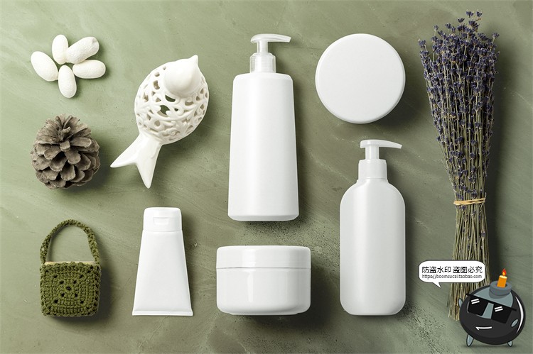 图片[18]-化妆品护肤品瓶罐合集 元素包装VI展示样机PSD模板源文件PS素材-设计猿