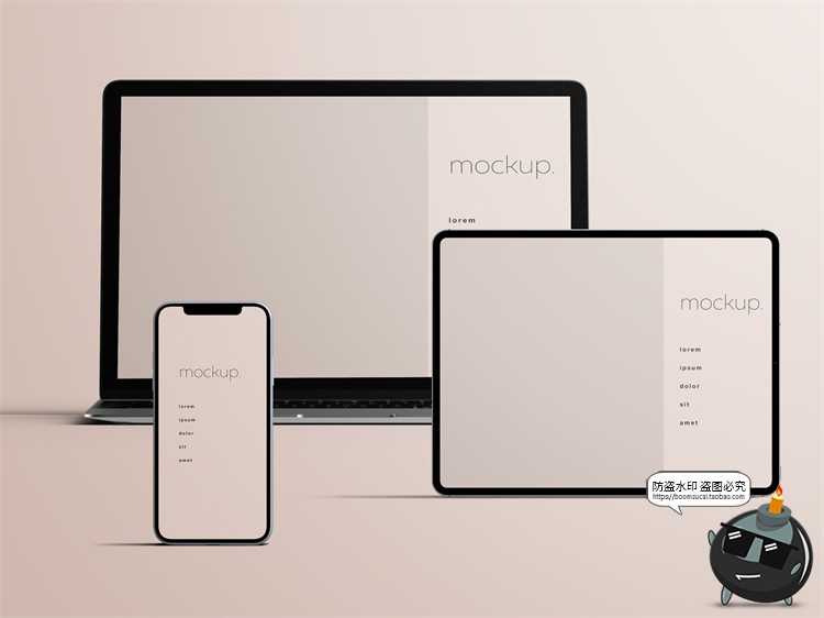 图片[6]-电脑手机设备UI网页APP展示演示样机效果智能贴图PSD模板PS素材-设计猿