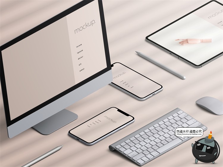 图片[7]-电脑手机设备UI网页APP展示演示样机效果智能贴图PSD模板PS素材-设计猿
