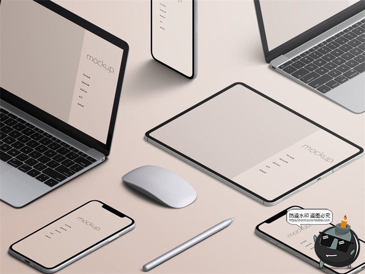 图片[11]-电脑手机设备UI网页APP展示演示样机效果智能贴图PSD模板PS素材-设计猿