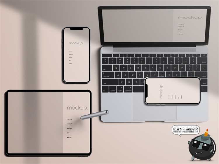 图片[14]-电脑手机设备UI网页APP展示演示样机效果智能贴图PSD模板PS素材-设计猿