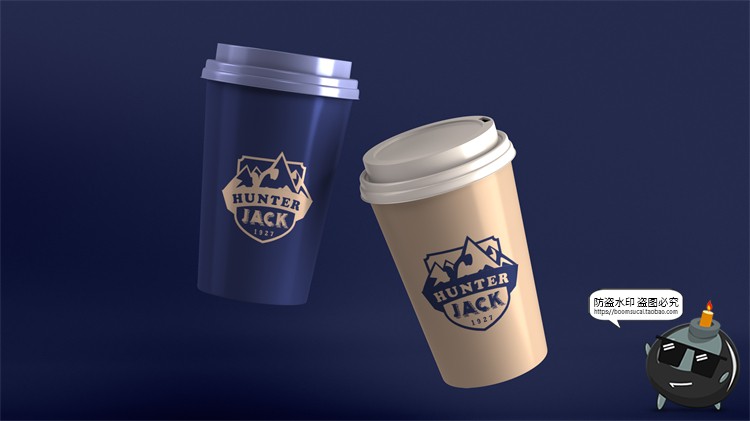 图片[13]-咖啡厅奶茶logo效果图展示Vi提案智能贴图文创样机PSD模板PS素材-设计猿