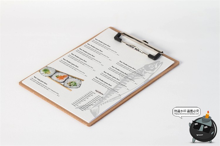图片[3]-餐厅菜单木板夹纸价目表效果展示贴图Mockups样机PSD模板PS素材-设计猿