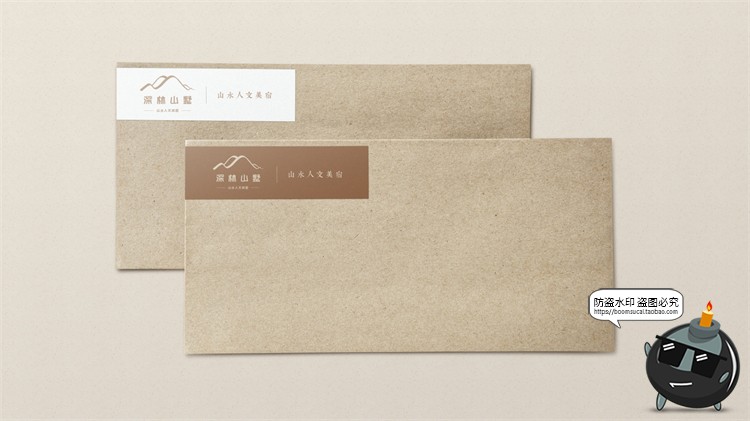 图片[2]-简约民宿酒店旅馆品牌VI展示样机提案效果智能贴图PSD模板PS素材-设计猿