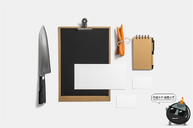 图片[6]-西餐美食餐饮品牌菜单展示VI提案智能贴图样机Mockups模板PSD素材-设计猿