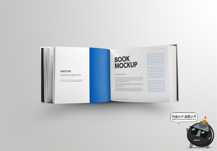 图片[2]-横板硬壳封面精装书本书籍画册展示贴图Mockups样机PSD模板PS素材-设计猿