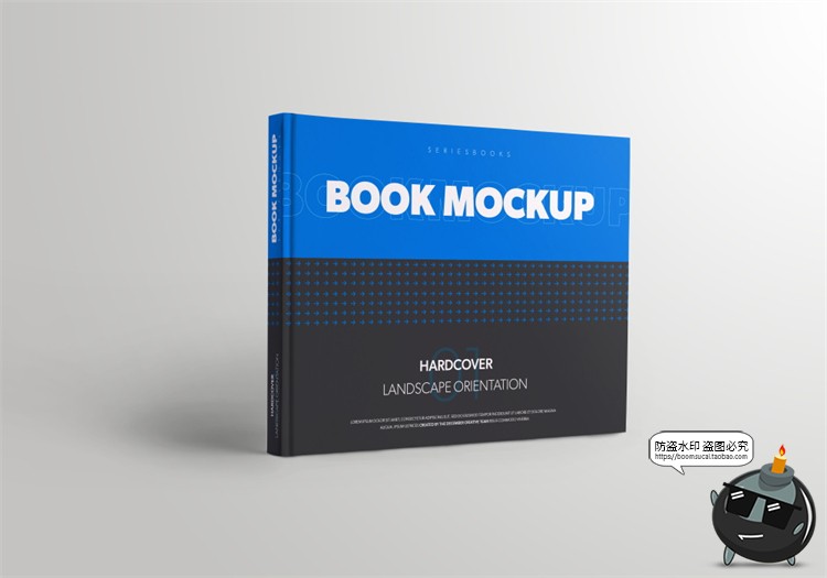 图片[3]-横板硬壳封面精装书本书籍画册展示贴图Mockups样机PSD模板PS素材-设计猿