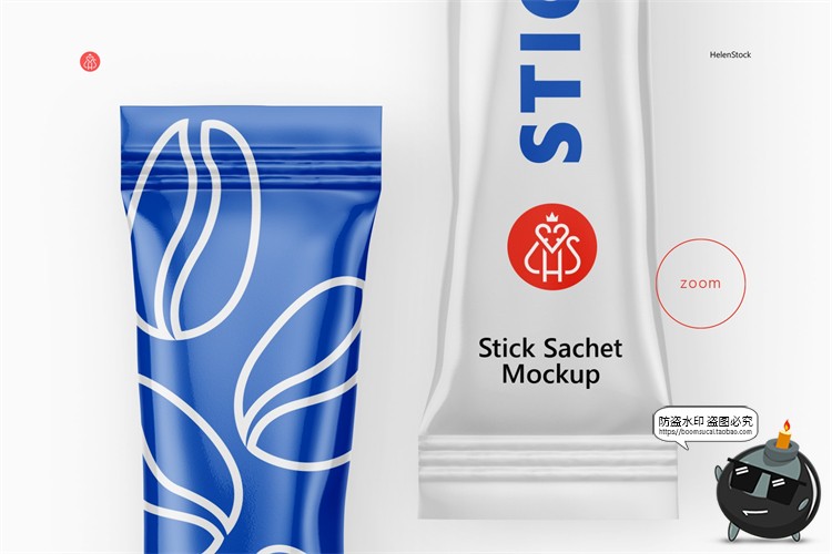 图片[6]-长条形食品包装袋冲泡粉咖啡铝膜内袋智能贴图样机PSD模板PS素材-设计猿