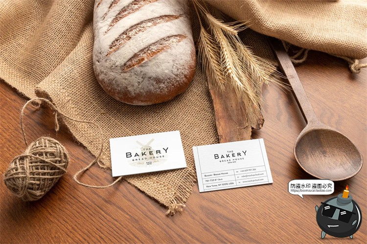 图片[7]-面包品牌烘焙坊下午茶麦子包装场景展示VI提案样机PSD模板PS素材-设计猿