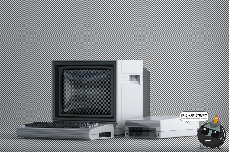 图片[7]-3D复古老物件旧电脑古董大头机CRT显示器屏幕展示样机PSD模板素材-设计猿