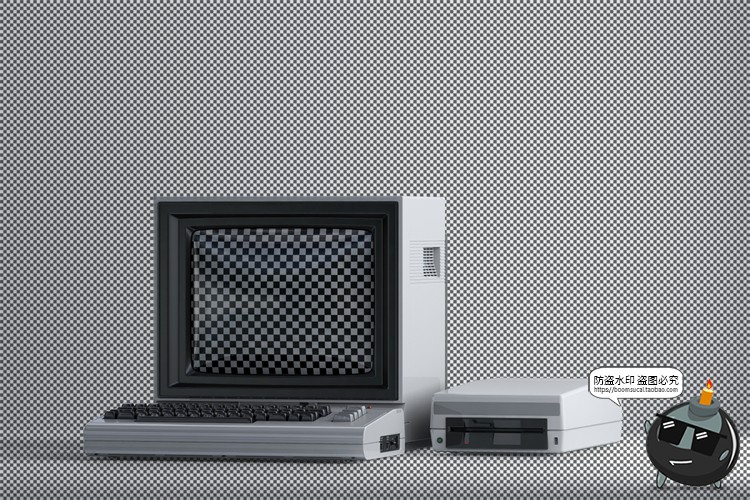 图片[8]-3D复古老物件旧电脑古董大头机CRT显示器屏幕展示样机PSD模板素材-设计猿