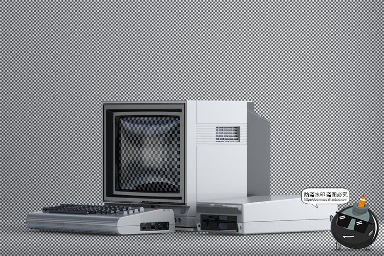 图片[9]-3D复古老物件旧电脑古董大头机CRT显示器屏幕展示样机PSD模板素材-设计猿