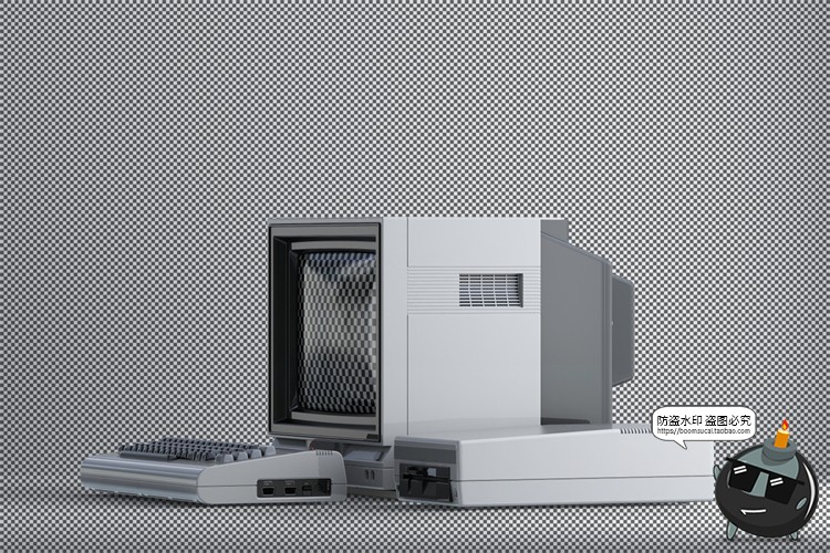 图片[10]-3D复古老物件旧电脑古董大头机CRT显示器屏幕展示样机PSD模板素材-设计猿