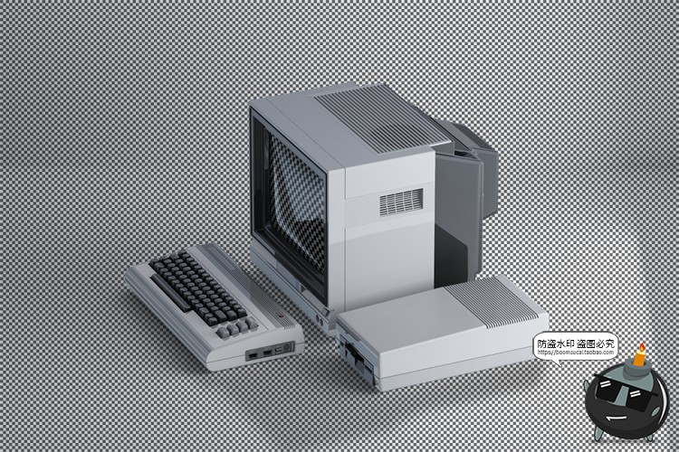 图片[11]-3D复古老物件旧电脑古董大头机CRT显示器屏幕展示样机PSD模板素材-设计猿