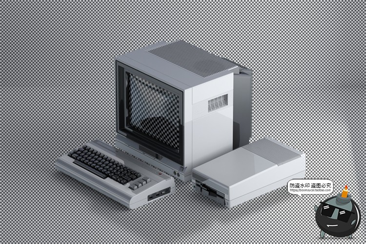 图片[12]-3D复古老物件旧电脑古董大头机CRT显示器屏幕展示样机PSD模板素材-设计猿