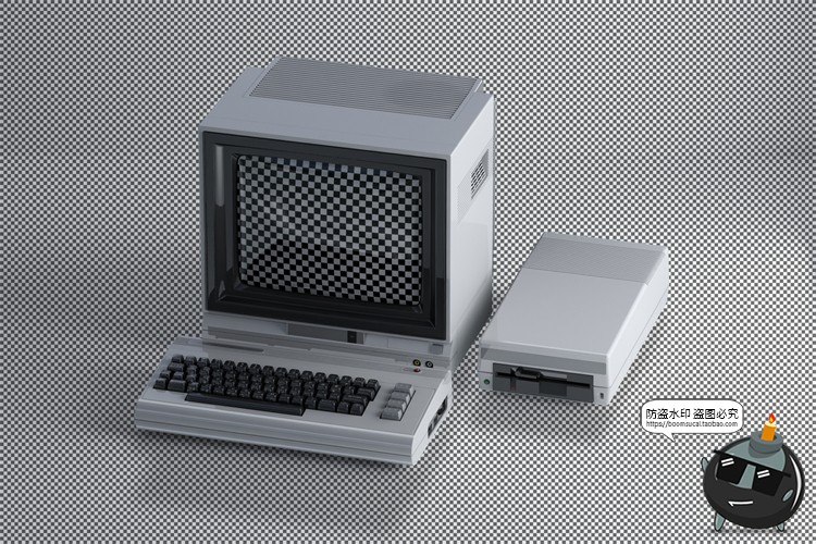 图片[14]-3D复古老物件旧电脑古董大头机CRT显示器屏幕展示样机PSD模板素材-设计猿