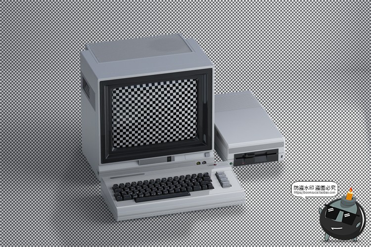 图片[16]-3D复古老物件旧电脑古董大头机CRT显示器屏幕展示样机PSD模板素材-设计猿