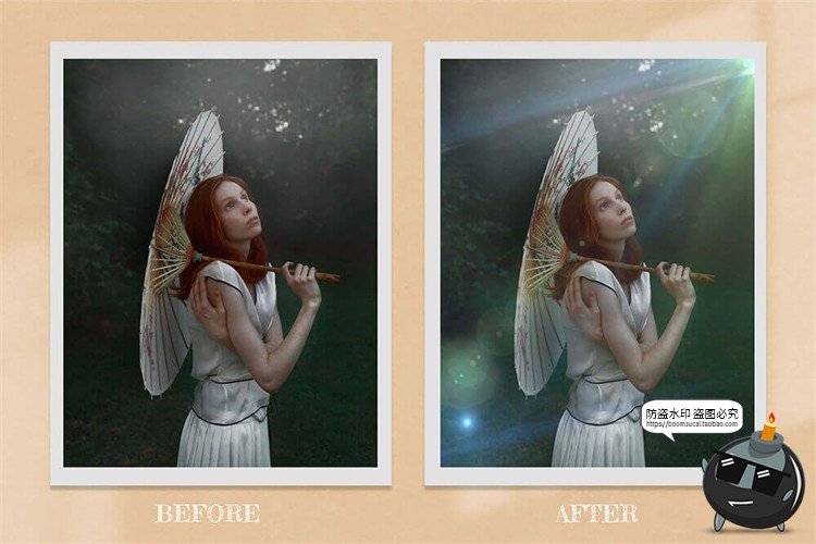 图片[7]-太阳光晕光波光圈照片叠加效果JPG黑底后期合成特效图片背景素材-设计猿