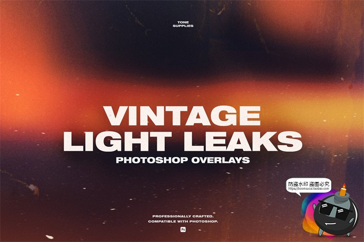 图片[1]-复古质感电影胶片镜头漏光光晕特效光效JPG黑底后期合成叠层素材-设计猿