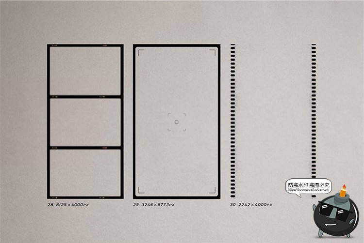 图片[9]-复古电影胶卷专题边框胶片质感PNG免抠后期合成装饰元素PS素材-设计猿