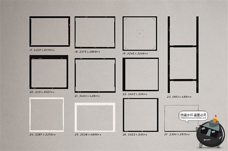 图片[10]-复古电影胶卷专题边框胶片质感PNG免抠后期合成装饰元素PS素材-设计猿