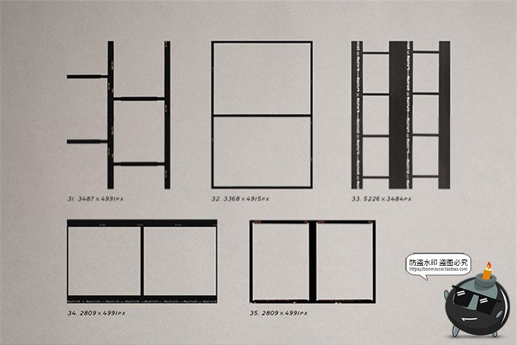 图片[11]-复古电影胶卷专题边框胶片质感PNG免抠后期合成装饰元素PS素材-设计猿