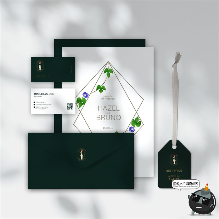 图片[3]-花店鲜花礼物浪漫植物品牌周边VI提案智能贴图样机PSD模板PS素材-设计猿