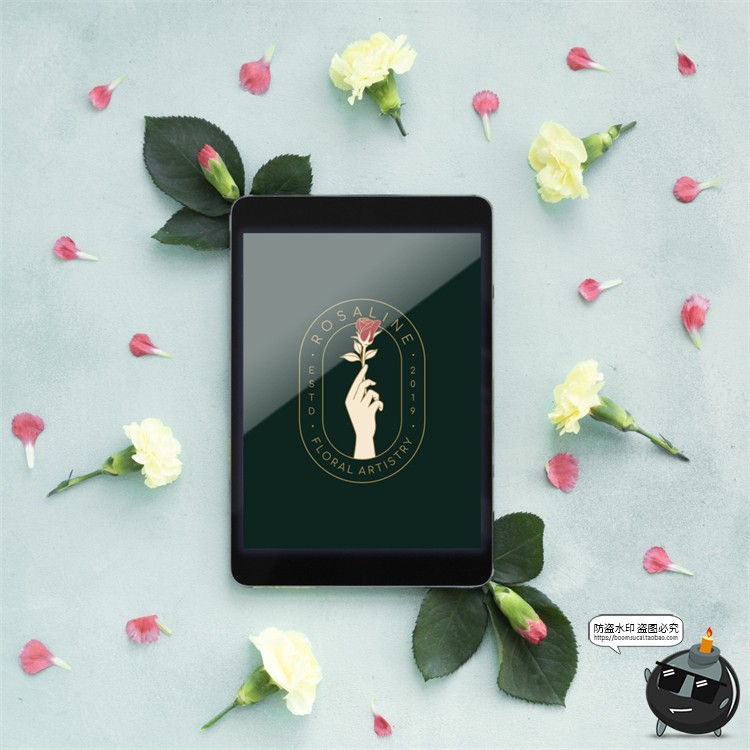 图片[16]-花店鲜花礼物浪漫植物品牌周边VI提案智能贴图样机PSD模板PS素材-设计猿