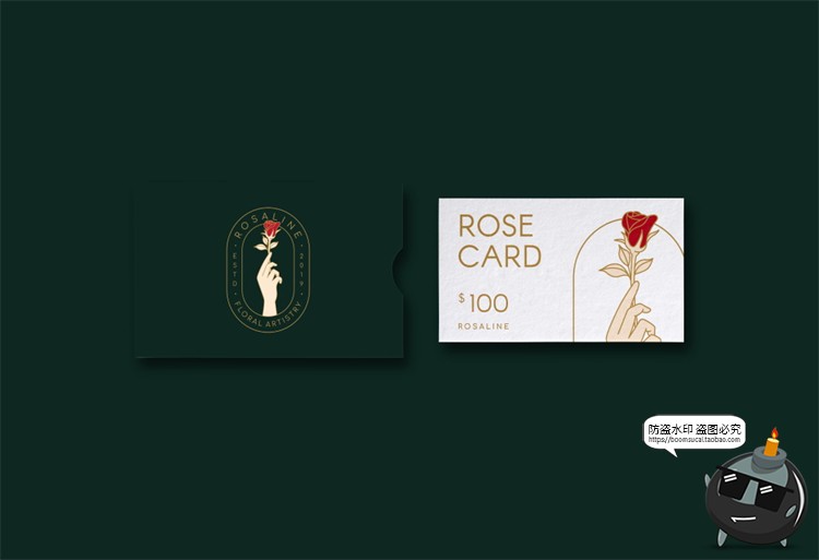 图片[21]-花店鲜花礼物浪漫植物品牌周边VI提案智能贴图样机PSD模板PS素材-设计猿