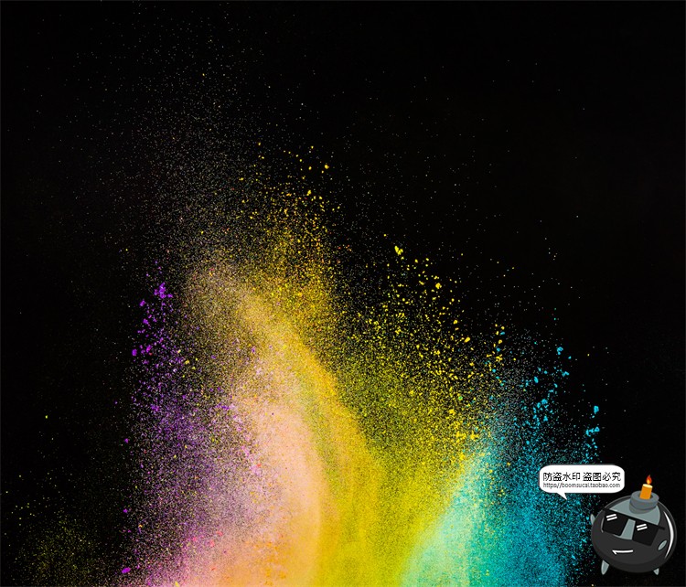 图片[4]-彩色粉末颗粒物沙子粉尘烟雾喷溅飞洒创意JPG图片后期合成素材-设计猿