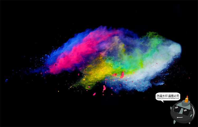 图片[5]-彩色粉末颗粒物沙子粉尘烟雾喷溅飞洒创意JPG图片后期合成素材-设计猿
