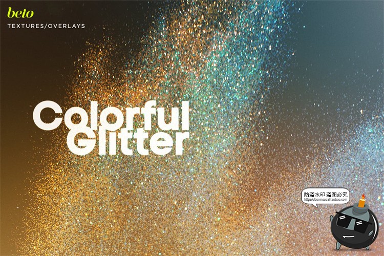 图片[1]-砂砾飘洒闪光金色彩色沙粒飞沙喷溅颗粒沙子JPG黑底后期合成素材-设计猿