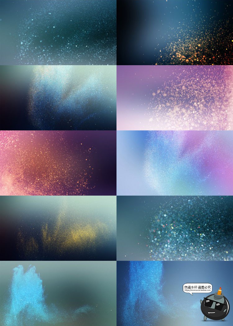 图片[3]-砂砾飘洒闪光金色彩色沙粒飞沙喷溅颗粒沙子JPG黑底后期合成素材-设计猿